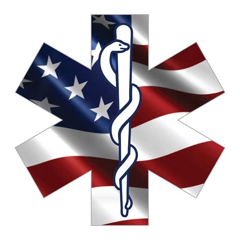 American Flag Star Of Life Decals Fire Safety Decals