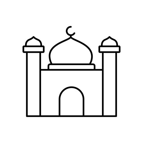 Mosque Outline Icon 12791173 Vector Art At Vecteezy