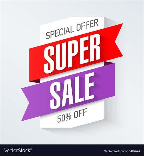 Special Offer Super Sale Banner Design Template Vector Image