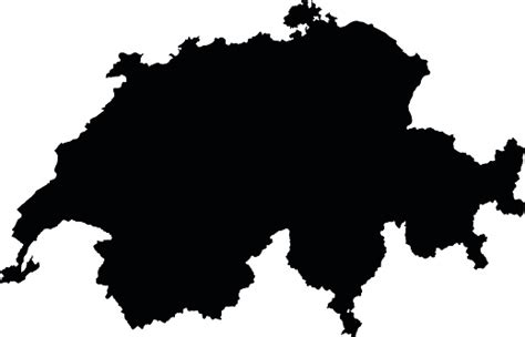 Vetores De Suíça Preto Sobre Fundo Branco Vetor Mapa E Mais Imagens De Abstrato Istock