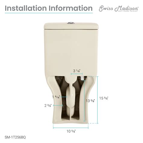 Carré One Piece Square Toilet Dual Flush 1116 Gpf In Bisque Swiss