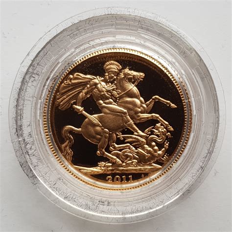 2011 Gold Proof Sovereign M J Hughes Coins