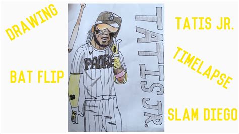 Drawing Fernando Tatis Jr Bat Flip Timelapse Youtube