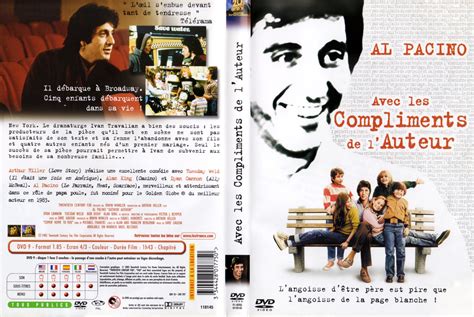 Jaquette Dvd De Avec Les Compliments De Lauteur Cinéma Passion