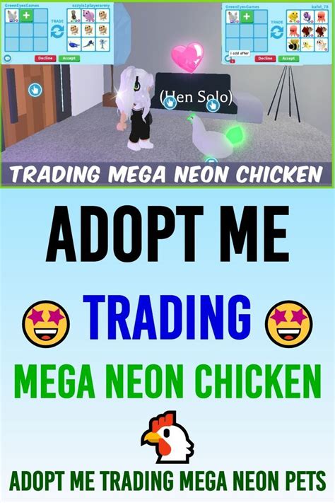 Trading Mega Neon Chicken 🤩 Adopt Me Trading Mega Neon Pets In 2022