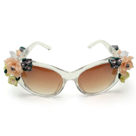 Chic Retro Handmade 3d Rose Floral Flower Decor Women Sunglasses Eyewear Ebay