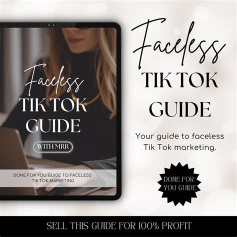 Faceless Tik Tok Guide With Plr Mrr Resell Rights Templates For