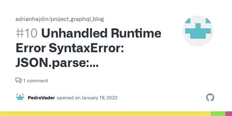 Unhandled Runtime Error Syntaxerror Json Parse Unexpected Character