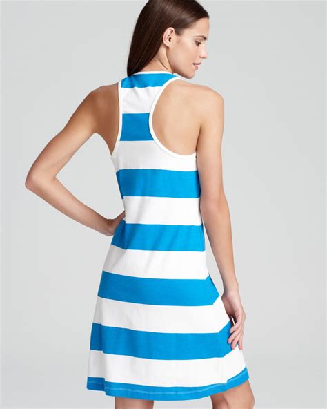Lyst Tommy Bahama Big Stripe Short Tank Swimsuit Cover Up Dress In Blue