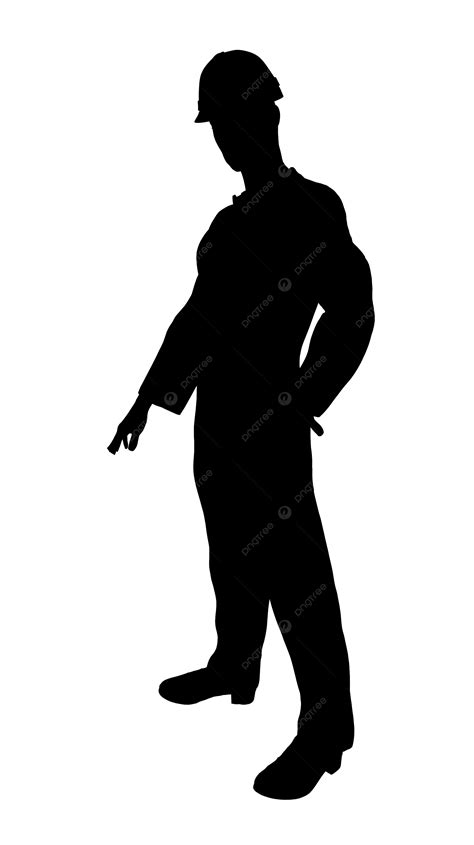 Male Construction Worker Silhouette Development Planning Build Png