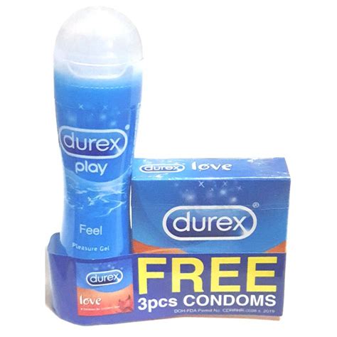 Durex Play Water Based Pleasure Gel Lube 50ml With Free 3pcs Condoms Shopee Philippines