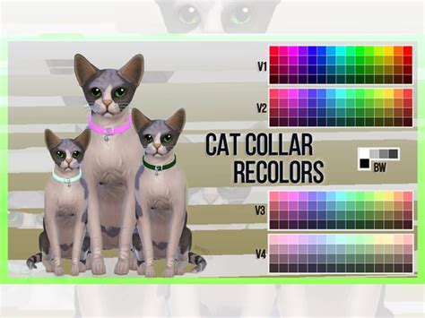 Cat Collar Recolors By Mayrez At Tsr Sims 4 Updates