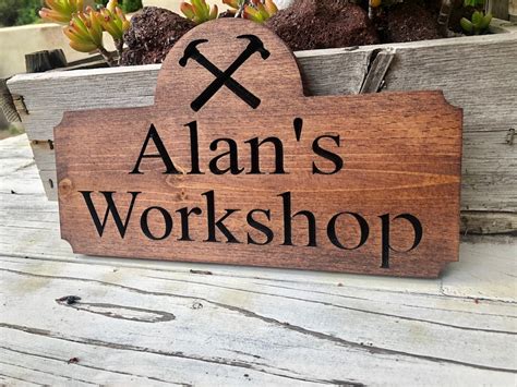 Workshop Wood Shop Garage Sign Rustic Vintage Style Sign Etsy