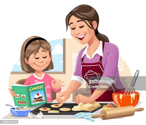 Mom Cooking In The Kitchen Cartoon Photos And Premium High Res Pictures Getty Images