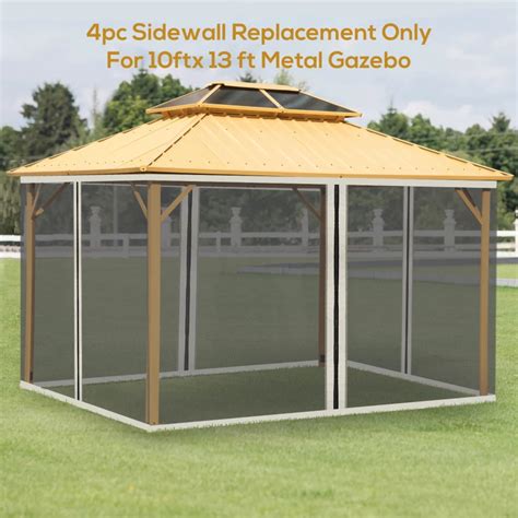 Outsunny Replacement Mosquito Netting For Gazebo 10 X 13 Black Screen