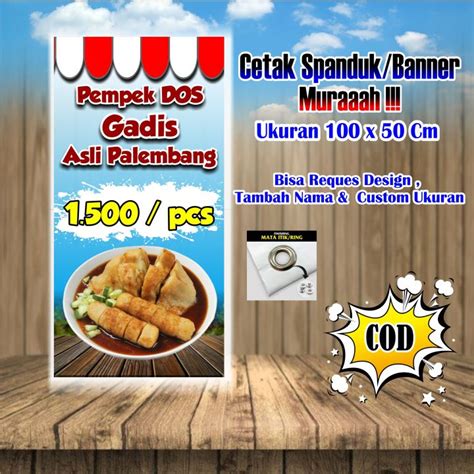 Spanduk Banner Warung Pempek Ukuran Cm X Cm Lazada Indonesia