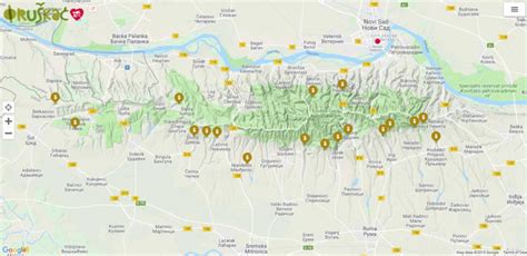 Interactive Map Of Fruška Gora Monasteries