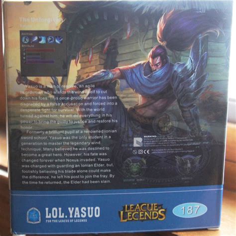 Lol League Of Legends Yasuo The Unforgiven Action Figure Pvc Toy With Box