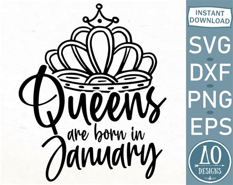 Queens are born in January January girl svg January BIrthday | Etsy in 2021 | January birthday 