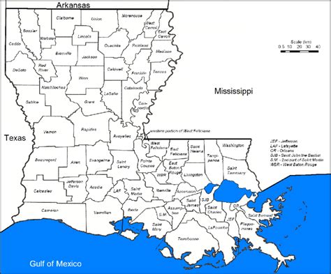 The Parishes In Louisiana Usa From Reynolds 2008 Download