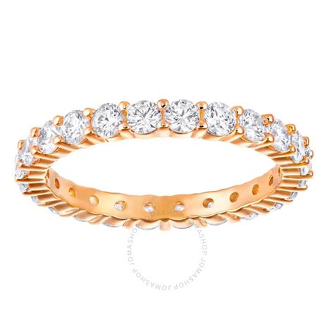 Swarovski Rose Gold Plated White Vittore Xl Ring Size 55 5237740
