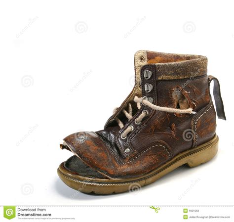 Old And Broken Shoe Stock Photo Image Of Leather Boot 1601058