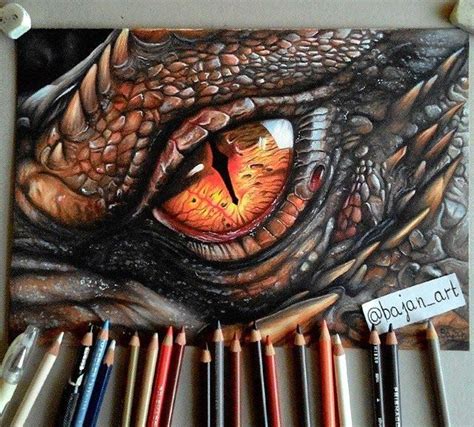 Dragon Eye Drawing Colored Pencil