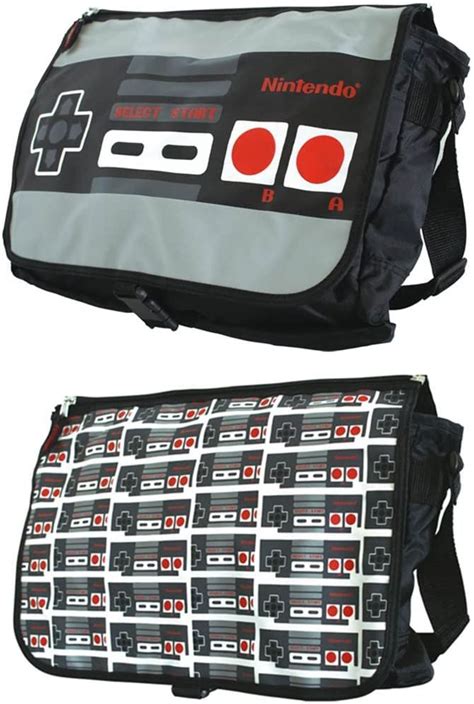 Nintendo Classic Nes Controller Reversible Flap Messenger Bag Amazon