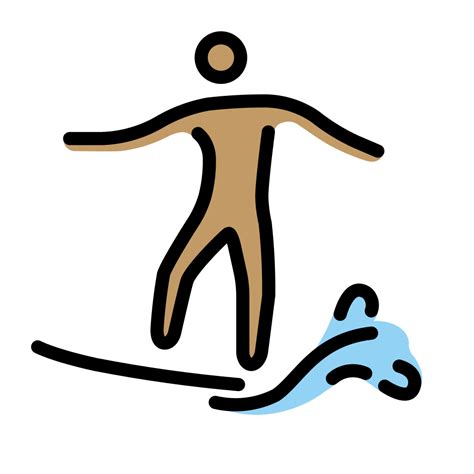 🏄🏽‍♂️ Homem Surfista Pele Morena Emoji