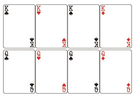 Blank Playing Card Template Printable Playing Cards Blank Playing