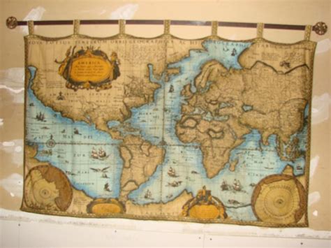 Fabric 1492 Christopher Columbus Map