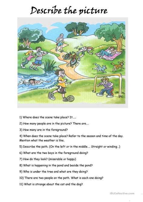 Describing A Picture Worksheet Free Esl Printable Worksheets Made By