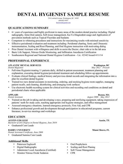 Resume Templates Dental Assistant Templates Example Templates
