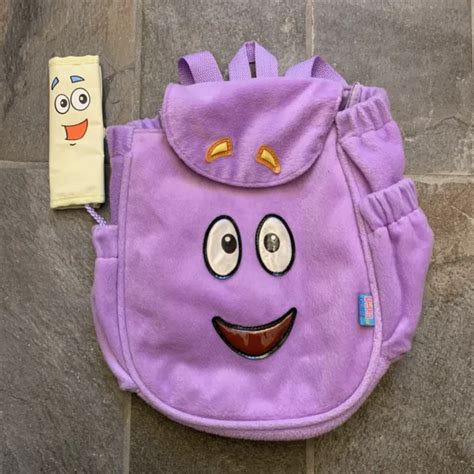 Dora The Explorer Cartoon Map Nylon Backpack Plush Bag Used 900