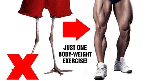 Get Rid Of Skinny Chicken Legs With This One Body Weight Exercise Home Leg Workout
