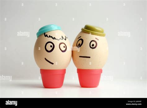 Eggs With Painted Face Concept Best Friends Funny Faces In Hats Pics