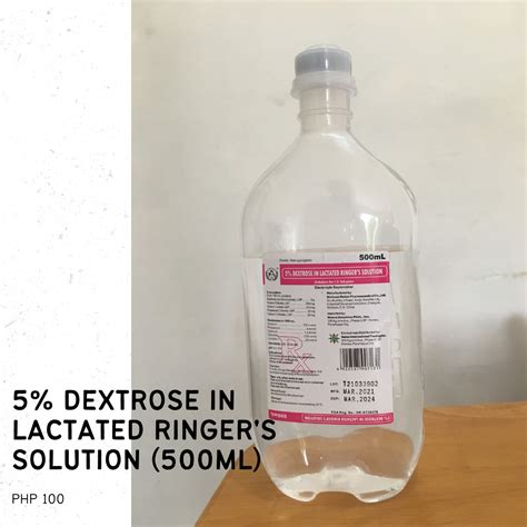 5 Dextrose In Lactated Ringers Solution 500ml Health And Nutrition