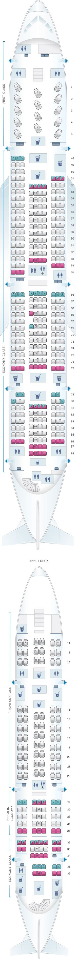 Airbus A380 800 Seat Map