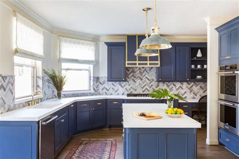 If you want to create a gorgeous look in your kitchen design, then the combination of slate appliances with white cabinets is the one you must know. 10 Blue-tiful Kitchen Cabinet Color Ideas | Top kitchen designs, Kitchen design, Blue kitchen ...