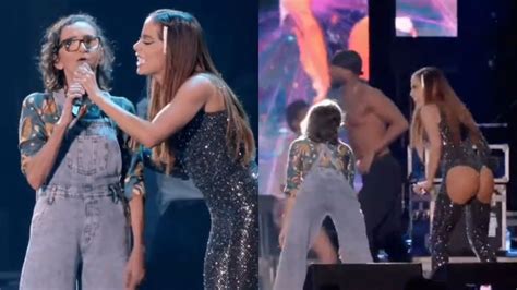 Senhora fã de Anitta sobe ao palco em show e conquista o público