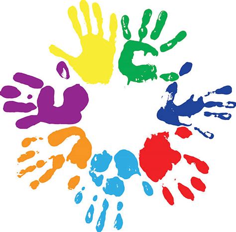 Rainbow Hand Prints Illustrations Royalty Free Vector Graphics And Clip