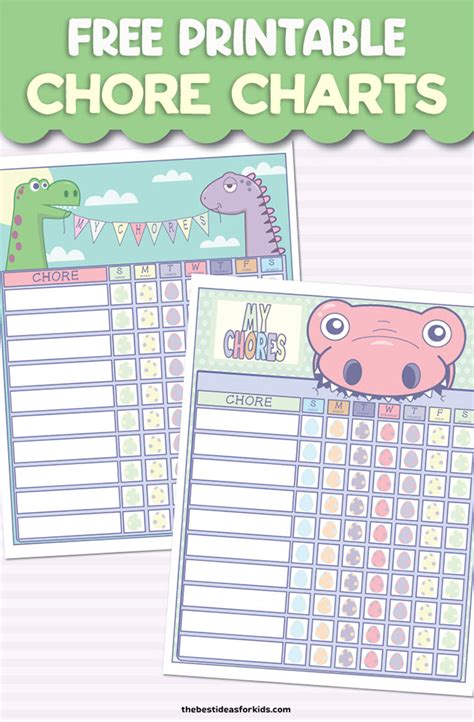 Chore Charts For Kids Free Printables The Best Ideas For Kids