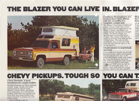 1977 Chevrolet Rvs Van Pickup Blazer Motor Home El Camino Suburban