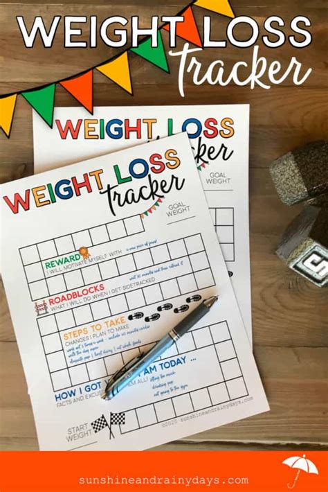 Weight Loss Tracker Printable