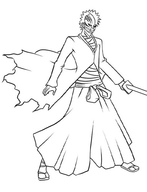 Ichigo Kurosaki De Bleach Coloring Pages Ichigo Coloring Pages