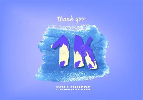 1k Followers Thank You Post For Social Media Vector Illustration