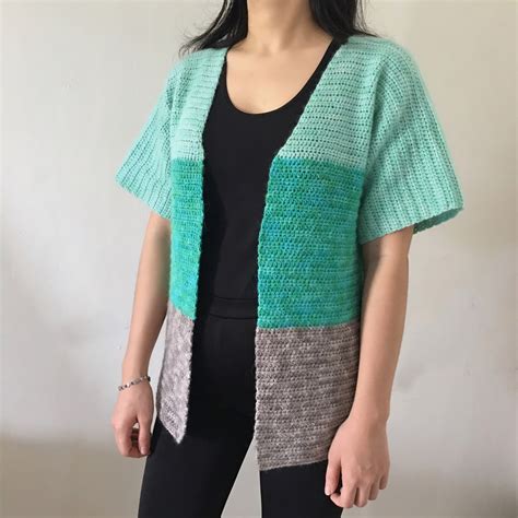 Colour Block Crochet Cardigan The Happy Unraveler