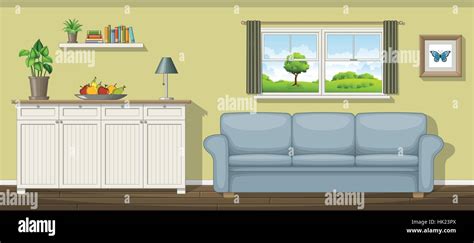 Illustration Of A Classic Living Room Stock Vector Image And Art Alamy