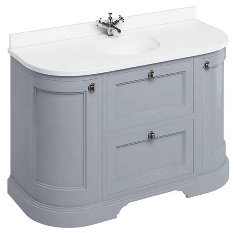 Burlington 1340mm Curved Vanity Unit With Worktop And Basin Fc4w