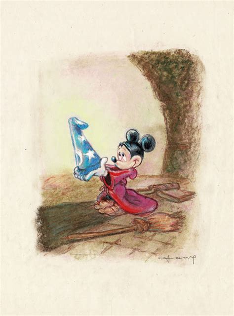 Mickey Mouse The Sorcerers Apprentice Original Painting Tony